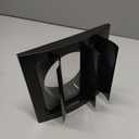 Vent Systems 4'' Inch Black Air Vent Cover, Dryer Vents and Bathroom Exhaust Vent Pipe, Louvered Outdoor Dryer Vent Cover Opening Flap Vent, Keeps Out Insects, Birds and Rodents