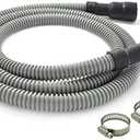 Universal Dishwasher Drain Hose - 6 Ft Discharge Hose - Corrugated and Flexible Dishwasher Hose Drain Replacement with Clamp
