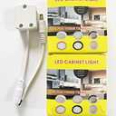 Dimmable 2pcs/Lots recessed installtion 3w DC 12v led Puck/Under Cabinet Light. led Spotlight, Pure White or Warm White with 1pcs Connection Box (Warm White, White Shell)