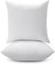 LANE LINEN 18 x 18 Throw Pillow Insert - Pack of 2 White, Down Alternative Pillow Inserts for Decorative Pillow Covers, Throw Pillows for Bed, Couch Pillows for Living Room