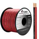 100FT 12/2 Gauge 2pin 2 Color Red Black Cable Hookup Electrical Wire LED Strips Extension Wire 12V/24V DC Cable, 12AWG Flexible Wire Extension Cord for LED Ribbon Lamp Tape Lighting