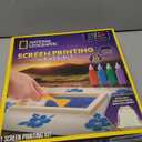 NATIONAL GEOGRAPHIC Kids Screen Printing Kit - Arts and Crafts Silk Screen Printing Kit with Fabric Paint, Frame, Stencils & Squeegee Plus Drawstring Bag & More, Screen Print, Silkscreening Kit