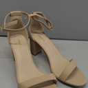 Ankis Heels for Women Open Toe Ankle Strap Chunky Heel Sandals 2.75 Inch
 Size -9
