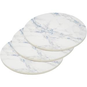 Ceramic 8" Trivets - Marble Style Heat Resistant Hot Pads, Pot Holders for Kitchen, Countertops, Table - Set of 3