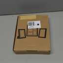 iRahmen 8x10 Picture Frame Set of 2 with High Definition Glass, Wood Photo Frame Display Pictures 5x7 with Mat or 8 x 10 without Mat for Tabletop or Wall Mounting (Dark Brown)