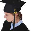 GraduationMall Matte Graduation Gown Cap Tassel Set 2026 for High School and Bachelor (Black, XXL)