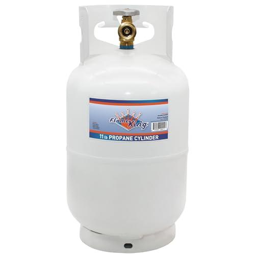 Flame King YSN10LBa 11 Pound Propane Tank Cylinder with Type 1 OPD Valve, White & YSN5LB 5 Pound Propane Tank Cylinder, Great for Portable Grills, Fire Pits, Heaters and Overlanding, White