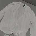 PrinStory Women's Tie Front Shrug 3/4 Sleeve Bolero Cardigan Lightweight Summer Casual Short Shawl Top S-4XL (XX-Large, 02 Bleach White)