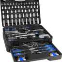 Prostormer Mechanics Tool Set with Drawer Box, 279-Piece SAE and Metric Mechanic Tool Kit with Wrenches & Sockets, General Tool Kit for Car, Motorcycle, Home Repair (Blue)