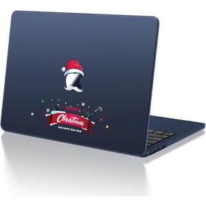 for MacBook Air 15 inch Case M4 2025 2024 2023 M3 M2 [Top-Tier Matte Finish] [Ultra Thin Armor] Protective Hard Shell Translucent Cover (Midnight-Santa Claus)