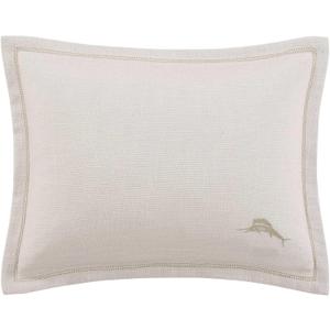 Tommy Bahama Throw Soft Breakfast Pillow with Zipper Closure for Bed or Couch, Coastal Design, Cozy Home Essentials, 15" x 20", Island Estate Beige