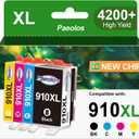 910XL Ink Cartridges for HP Printers Latest Chip Replacement for HP 910XL Ink Cartridges Combo Pack for HP 910 Ink Work for HP OfficeJet Pro 8020 8010 8035 8025 8028 8030 8015 8018 8022 Printer 910