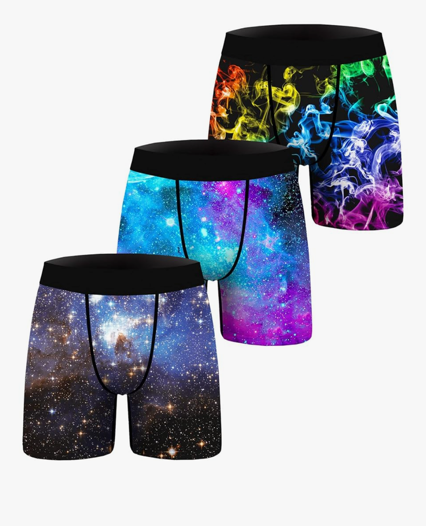 1 or 3 Pack Men's Novelty Boxer Briefs Funny Boxer Shorts Hilarious Gag Gifts Christmas Underwear for Men No Fly, Size 2XL