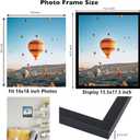 JCJMY 16x18 Picture Frame Black for Poster Photo Picture, Horizontal and Vertical Formats for Wall Hanging, 16 x 18 Wall Gallery Poster Photo Frame for 16 by 18 Photos Posters, Black