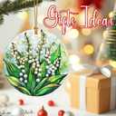 Christmas Ornaments, Lily of The Valley Flower Ornament, Christmas Tree Ornaments, Xmas Decorations, Holiday Decorations, Gifts for Flower Lovers, Holiday Party Gifts, and Xmas Gift Ideas