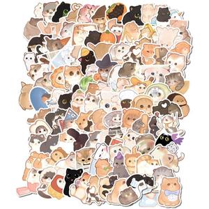 6 x Cute Cat Stickers for Kids Teen Adults 100 Pack, Waterproof Kawaii Stickers Water Bottle Laptop Phone Case Scrapbooking, Cat Birthday Party Kawaii Gift Thing Stuff Item Boy Girl (Kawaii cat 100pcs)