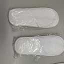 20 Pairs Bulk Disposable Slippers, White Soft Coral Fleece Spa Slippers for Guests, Comfortable Non-slip Closed Toe Slippers for Adults Hotel Travel Party House Bathroom