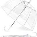 RONIARE Clear Bubble Umbrellas for Rain Large Windproof Dome Umbrella for Weddings,Prom, Graduation and Outdoor Events for Men and Women