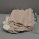 Snuggle Sac Heather Beige Throw Blanket for Couch, Ultra Soft Warm Blankets Cozy Knit Fuzzy Plush Lightweight Throw XL Size for Sofa, Bed, Heather Beige, 50x70 inches