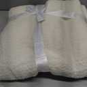 CYMULA Super Soft Knit Throw Blanket Twin Size Cream White-Lightweight Plush Fuzzy Fluffy Warm Cozy Blankets and Throws for Sofa Bed All Season Use (Twin(60"x80"))