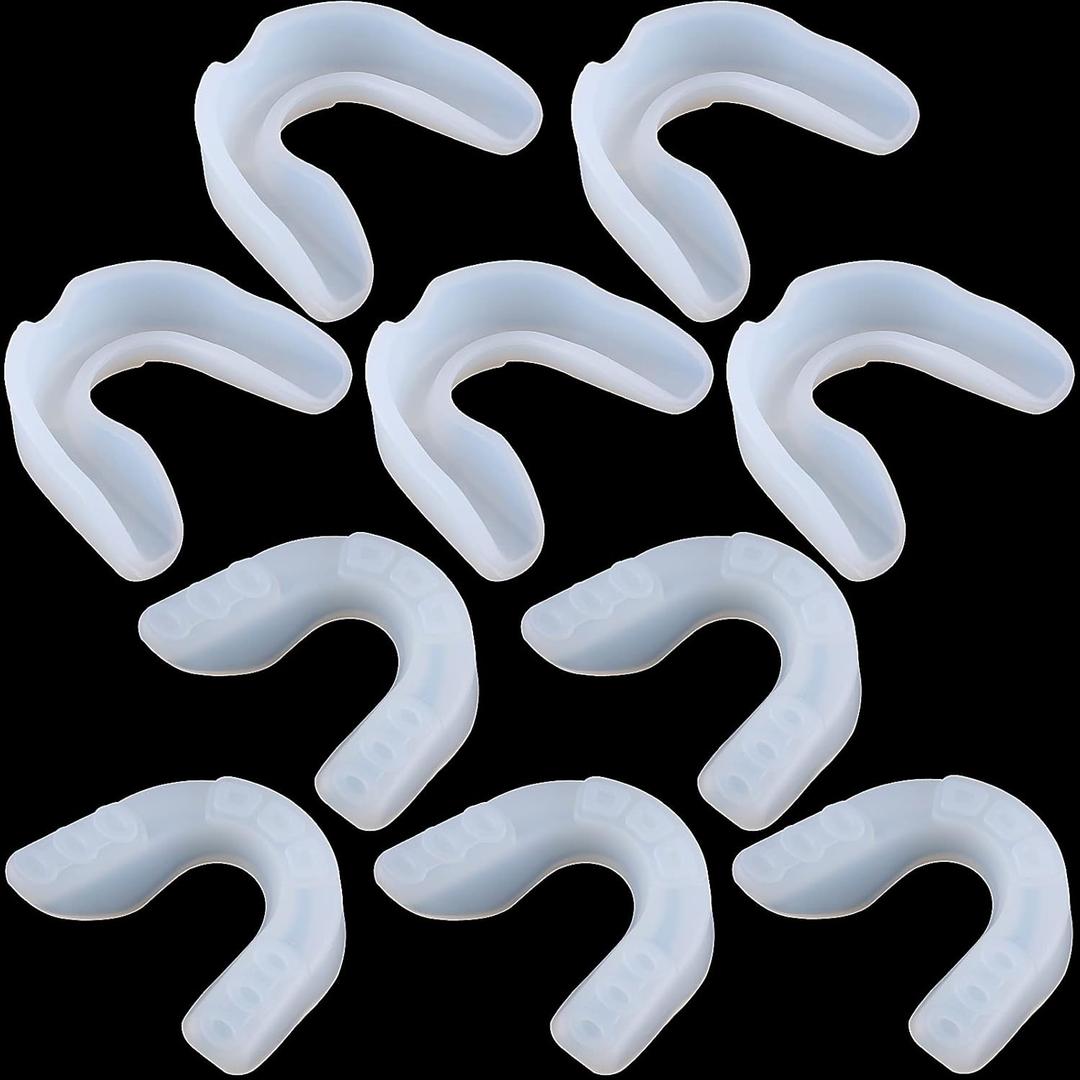 Sport Mouth Guards Gum Teeth Armor Game Guard for Boxing Basketball Football Hockey Karate Basketball Rugby Match (Clear White)