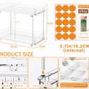Yieach 4 Pack 2 Tier Vertical Spice Rack Pull Out,10.4'' Deep Narrow Slide Out Spice Rack Organizer for Inside Cabinets,Kitchen,Pantry,Cupboard Seasoning,Can,Jar Organizer and Medicine Cabinet Storage