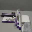 Baseboard Cleaner Tool with Handle, 60" Extendable Long Handle Baseboard Cleaner with 5 Reusable Pads for Baseboards Cleaning, Ceiling, Wall, Floor, Bathroom Kitchen