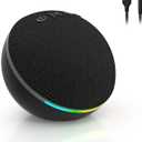 SOULION C10 Bluetooth Computer Speakers with 4 Modes Colorful LED Light, USB Powered 3.5mm Aux Mini PC Speakers with Switch Button, Crystal Sound Portable Soundbar for Desktop Laptop Monitor Black