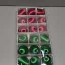 Threan 18 Pcs Burgundy Green Christmas Satin Balls Christmas Silk Ball Ornaments Shatterproof Tree Decorations Elegant Hanging Ornaments for Xmas Tree Decor (2.36 Inch)