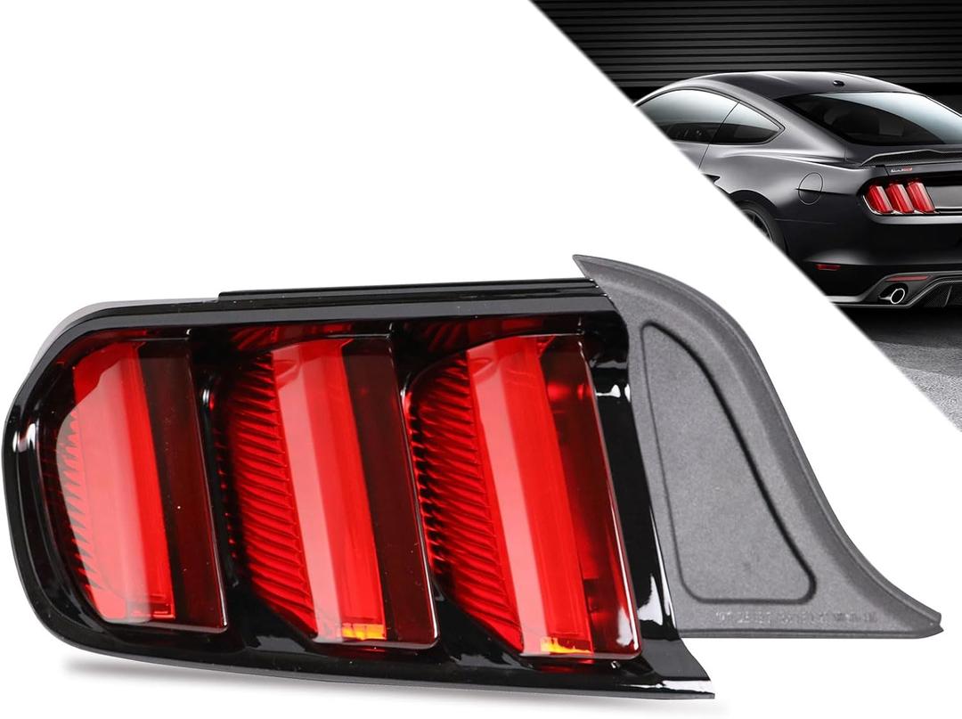 LED Tail Lights OE Style Compatible With 2015-2020 Ford Mustang Rear Light Taillights Left Driver Side Replace FO2800238 FR3Z13405GCP