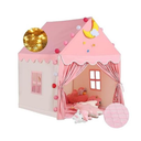 Wilwolfer Kid Tent with Mat, Star Lights - Kids Play Tents for Toddlers Kids Tents Indoor Playhouse - Princess Tent for Girls Toy House Gift (Pink with Cloth)