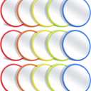 15 Pcs Small Mirrors for Kids Unbreakable Shatter Proof Mirror 4.8 x 4.8 Inches Round Plastic Safe Shatter Proof Mirrors for School Classroom Bathroom DIY Crafts (Bright Colors)