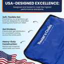 Rester's Choice Reusable Gel Ice Pack for Injuries Flexible Cold Pack for Pain Relief & Swelling, Stays Cold Longer, Medium 7 x 12, for Shoulder, Knee, Back (Blue, 1 Pack, 7x12)