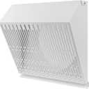 Vent Systems 10" Inch Exhaust Vent Cover with Rubber Gasket - White Galvanized Steel - Robust and Weatherproof Outdoor Air Exhaust Box - Duct or Surface Mounting - Rain and Snow Protection