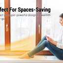 Space Heater, 1500W Electric Heaters Indoor Portable with Thermostat, PTC Fast Heating Ceramic Room Small Heater with Heating and Fan Modes for Bedroom, Office and Indoor Use