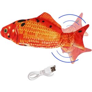 Chairman Meow Revolutionary Flopping Fish Cat Toy - Rechargable Battery Included - Lifelike Fun and Aquatic Delights - Carp, 1-pack