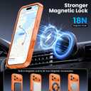 Official Cosmic Orange for iPhone 17 Pro Max Case, Heavy Duty Protection, Compatible with MagSafe, Tough Non-Slip, Matte Surface Phone case for iPhone 17 Pro Max 6.9", Orange