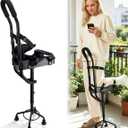 Hands Free Knee Crutch – Universal for Left & Right Feet, Adjustable Knee Crutches for Adults, Peg Leg Crutch for Injured Foot, for Adults for Foot Surgery