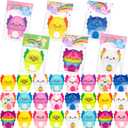 Valentines Day Gifts for Kids, 24PCS Valentine's Day Cards for Kids Classroom with Axolotl Squishy Toys, Valentine Stress Relief Toys for Kid School Classroom Exchange Gift Party Prize
