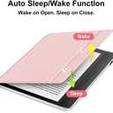 Case for 7" Kobo Libra Colour 2024 Released, Ultra Clear Soft Flexible Transparent TPU Back Cover with Auto Sleep/Wake for Kobo Libra Colour, Pink