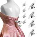 8 Pcs Dress Clips Used for Adjusting The Size of Wedding Dresses, 4 Pcs 4.17 Inch and 4 Pcs 2 Inch Clothing Clips.