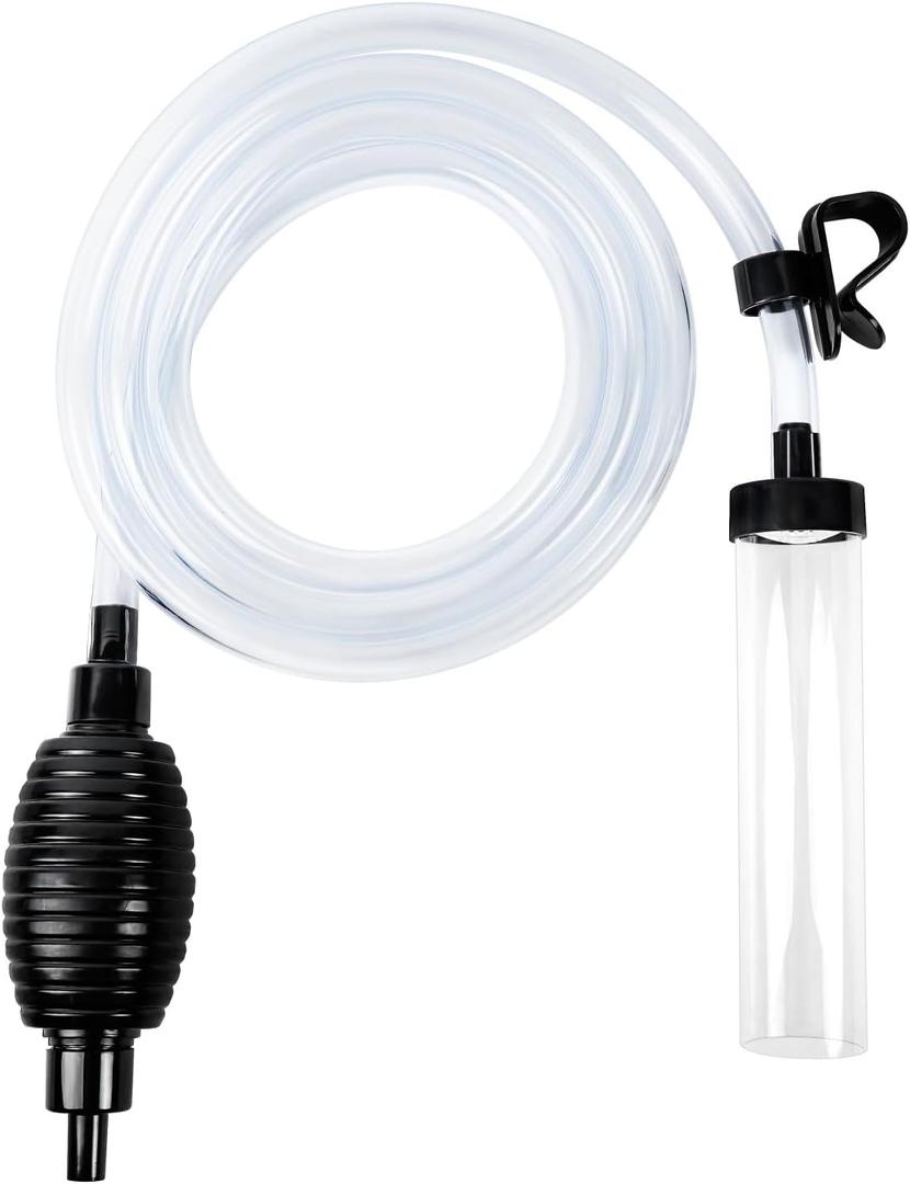 Aquarium Gravel Vacuum Cleaner, Fish Tank Water Changer, Hand Pump Siphon (4.3) (4.3FT--SSS "Upgraded Materials")