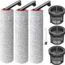 (7pcs) HEPA Filters & Replacement Parts Kit Brush Rollers Compatible For Dreame H14/H14 Pro/H14 Dual Wet Dry Vacuum Cleaner, Replacement Parts Accessories Kit Inclue 3 Vacuum Filter, 3 Brush Rollers