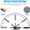 Windshield Cleaning Tool, Car Window Cleaner with Extendable Long Handle and 4 Washable Reusable Microfiber Pads, Auto Interior Exterior Glass Wiper Cleaning Kit Universal for Office and Home (Gray)