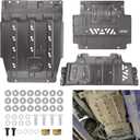 Full Skid Plate Package with Front Transmission Skid Plate Compatible with 2015-2022 Ford F150 Steel Version Splash Guard Shield Kit