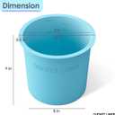 2 Gallon with Lid Reusable Silicone Bucket Pail Liner for Kitchen, Outdoor, Gardening, Camping, Thinset & Paint Food Grade, Foldable & Heat-Resistant Multi-Purpose,Blue