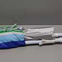 6.5 Ft Adjustable Beach Umbrella with Sand Anchor, Easy Push Button Tilt and, Carry Bag, Striped Color