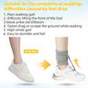 Tenbon Ankle Support Drop Foot Brace Orthosis - Comfort Cushioned Adjustable Wrap Compression For Improved Walking Gait, Prevents Cramps Ankle Sprains (Gray)