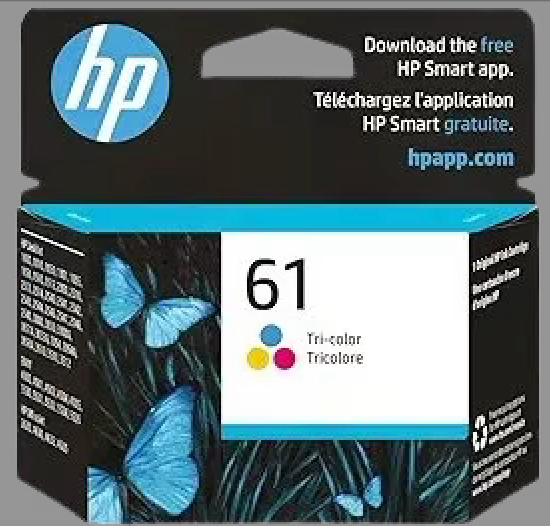 HP Tricolor Cartridge #61 CH562WN#140