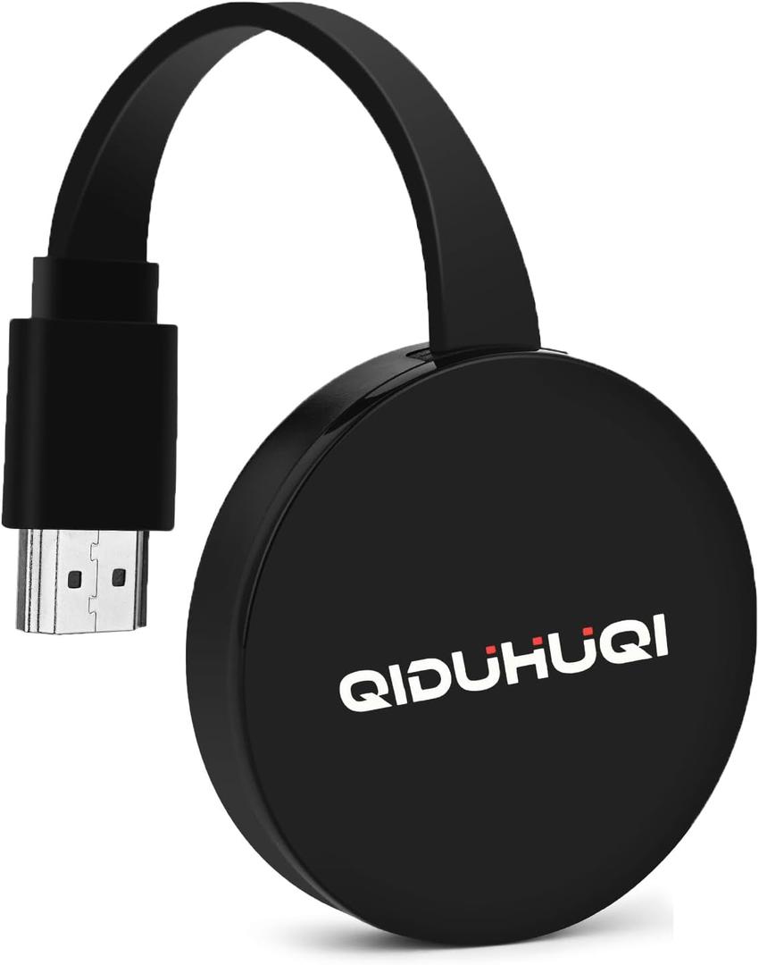 Wireless Display Adapter,Screen mirroring Adapter for tv for i-OS/Android/Windows/i-Phone/Tablet L-aptop to H-DTV Monitor Projector, Support Air-Play DLNA Miracast (Matte Black)